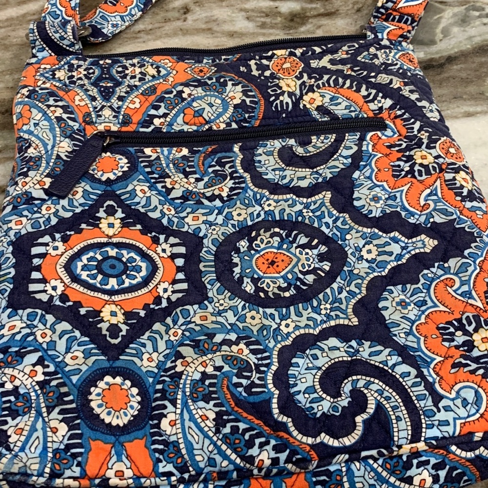 Vera Bradley blue and orange cross body.